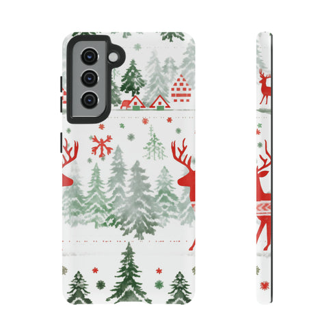 Nordic Christmas Print - Impact Resistant Phone Case Samsung Galaxy S21 Matte